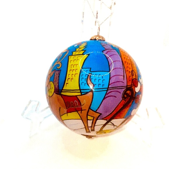Pier 1 Christmas Ornament LI BIEN 2006 CITY SANTA Blown Glass RARE - Picture 3 of 8